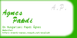 agnes papdi business card