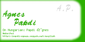 agnes papdi business card